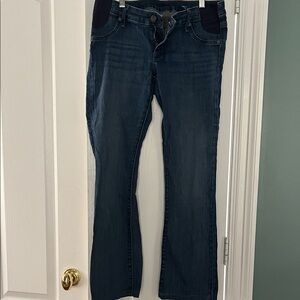 Maternity Dark Blue Women's Stretch Bootcut Jeans